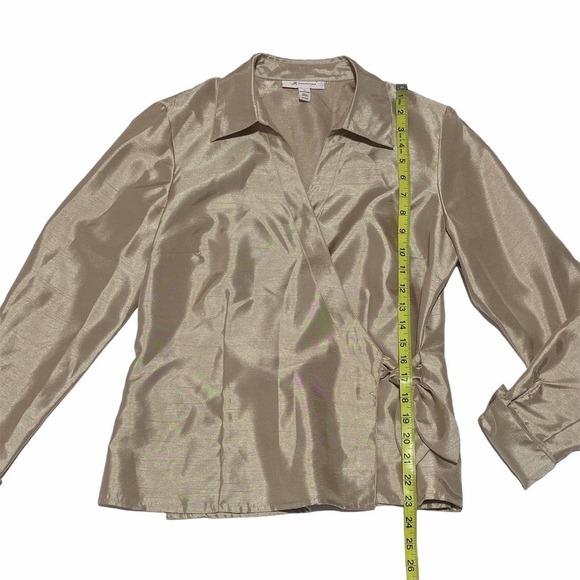Jm Collection Metallic Cold Wrap Jacket Size 8 - Picture 7 of 12